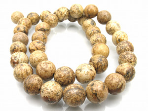 12mm Picture Jasper Round Beads 15.5" natural [12b26]