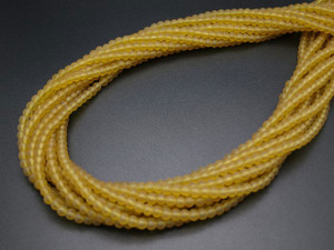 3mm Matte Topaz Round 100 Beads synthetic [3a7m]