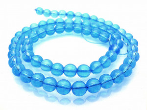 6mm Aquamarine Round Beads 15.5" synthetic [6a34]