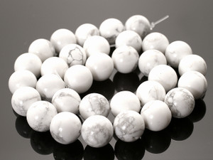 8mm White Howlite Round Beads 15.5" natural [8b9]