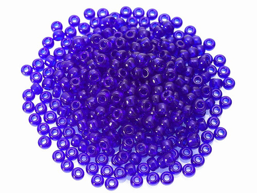 Seed Bead 3mm 8/o 400pcs, Transparent Royal Blue [g8-3]