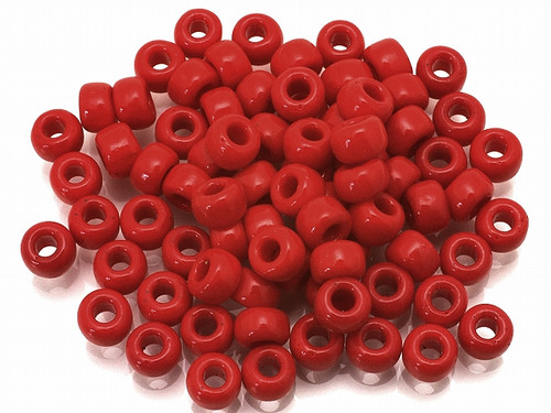 Seed Bead 3mm 8/O 50 Gram (Appx.2000), Coral Red Opaque