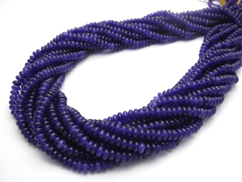 4mm Amethyst Dyed Rondelle Beads 15.5" [s1d11]