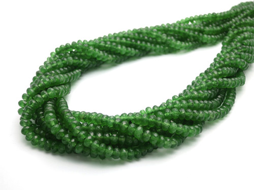 4mm BC Color Jade Faceted Rondelle Beads 15.5" dyed [sc1c48]