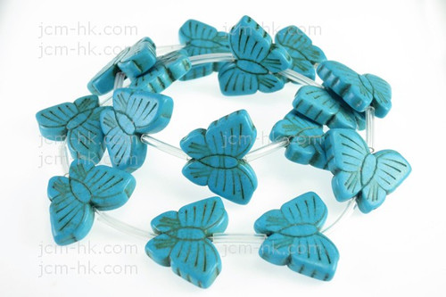 20x24mm Magnesite Butterfly Beads 15.5" 15 Beads [t358b]