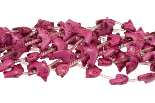 15x20mm Pink Magnesite Dolphin Beads 15.5" [t402f]