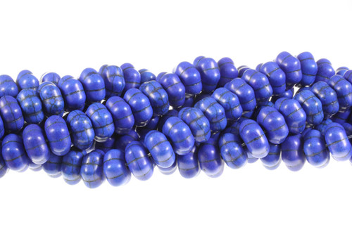 14x7mm Lapis Magnesite Pumpkin Beads 15.5" [t412l]