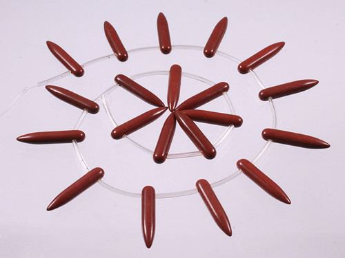 25x5mm Coffee Magnesite Egyptian Stick Beads 14pcs per set [t430c]