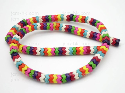 6mm Mix Magnesite Wave Heishi Beads 15.5" [t458x]