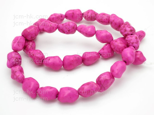 8x12mm Pink Magnesite Nugget Beads 15.5" [t482f]