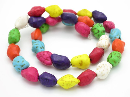 8x12mm Mix Magnesite Nugget Beads 15.5" [t482x]