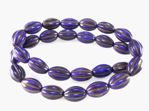 10x14mm Purple Magnesite Oval Rope Beads 15.5" [t512p]