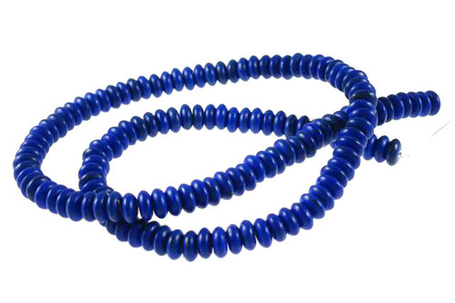 6mm Lapis Magnesite Rondelle Beads 15.5" [t532l]