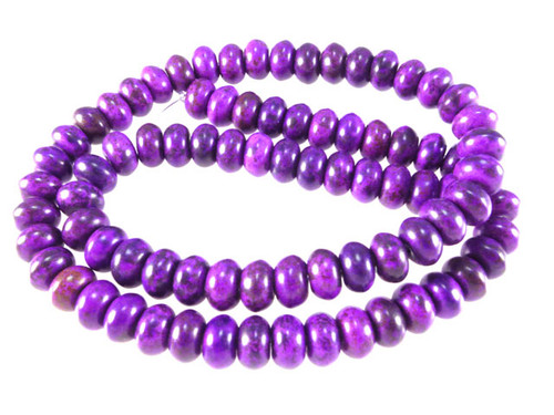8mm Purple Magnesite Rondelle Beads 15.5" [t533p]