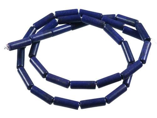 4x13mm Lapis Magnesite Tube Beads 15.5" [t543l]