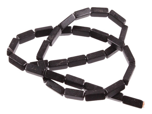 4x13mm Black Magnesite cube Beads 15.5" [t544k]