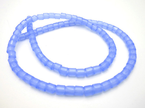 4x4mm Aqua Quartz Tube Beads 15.5" synthetic [u77a70]