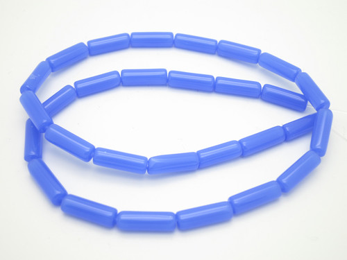 4x13mm Chalcedony Tube Beads 15.5" synthetic [u78a65]