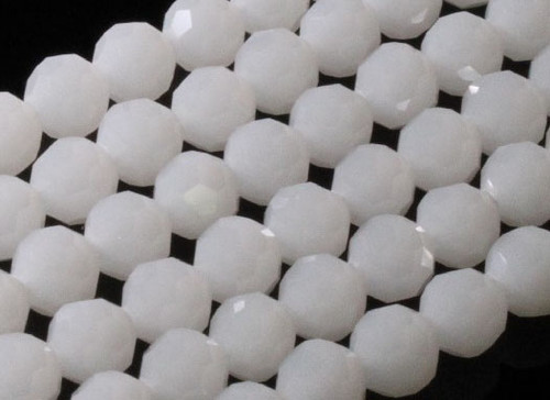 12mm White Opal Quartz Faceted Round Beads 15.5" Beads 15.5" synthetic [uc10b1]