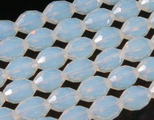 6x8mm Opalite Faceted Rice Beads 15.5" synthetic [uc12a43]