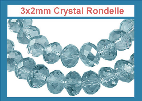 3mm Smoky Crystal Faceted Round Beads About 20" [ux104]