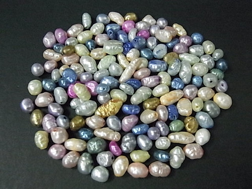 [x458a] 4-5mm Mixing Color Rice Freshwater Pearl 50pcs.