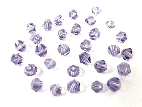 4x5mm Amethyst Crystal Faceted Bicone 30pcs.