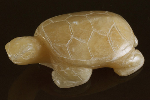 3" Golden Jadeturtle Carving Collectible (Measure 76x45x24mm) [yc3]