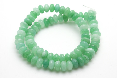 8mm Shanghai Jade Rondelle Beads 15.5" dyed [s3b94g]