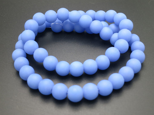 8mm Matte Chalcedony Round Beads 15.5" synthetic [8a65m]