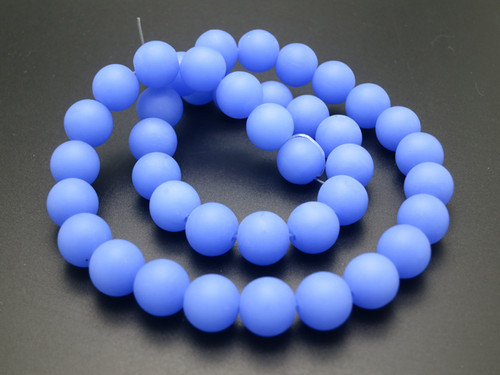 10mm Matte Chalcedony Round Beads 15.5" synthetic [10a65m]
