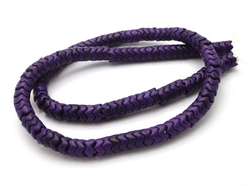 6mm Purple Magnesite Wave Heishi Beads 15.5" [t458p]