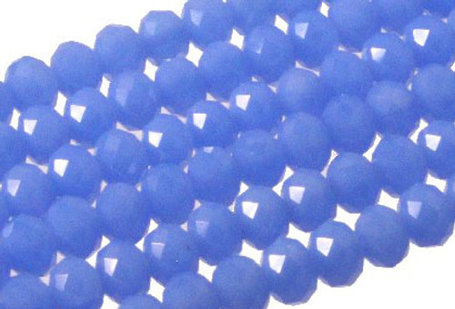 8x6mm Blue Opal Quartz Faceted Rondelle Beads 15.5" synthetic [uc3b4]