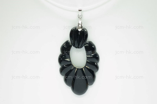 30X52mm Lucite Carved Designer Bead Pendant [z1188]