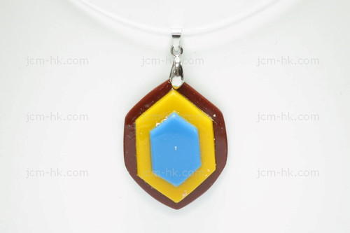 30X38mm Lucite Carved Designer Bead Pendant [z1221]