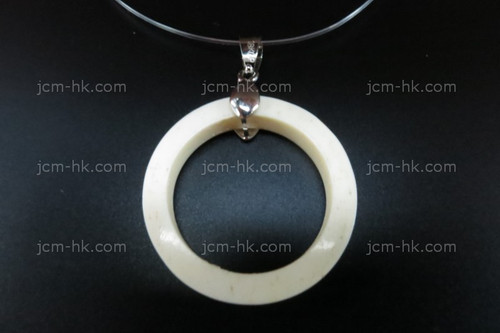 30x30mm Buffalo Bone Donut Designer Bead Pendant [z5294]