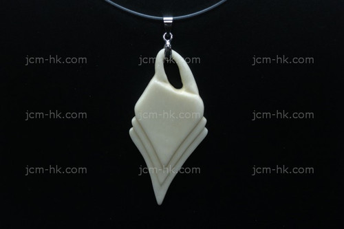 26X55mm Buffalo Bone Dangling Designer Bead Pendant [z1267]