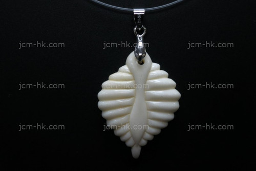 30X40mm Buffalo Bone Carved Designer Bead Pendant [z1408]