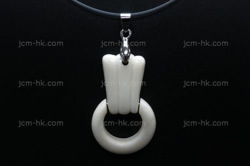 25X38mm Buffalo Bone Dangling Designer Bead Pendant [z1313]