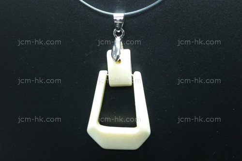 26x42mm Buffalo Bone Dangling Designer Bead Pendant [z5051]