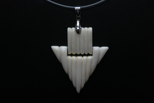 45X48mm Buffalo Bone Carved Focal Bead Pendant [z1464]