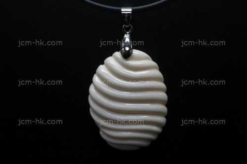 30X40mm Buffalo Bone Designer Bead Pendant [z1483]