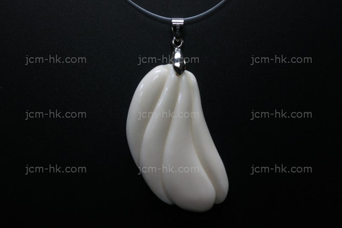 26X50mm Buffalo Bone Carved Designer Bead Pendant [z1484]