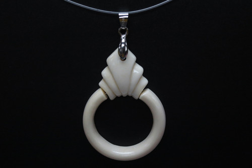 35X50mm Buffalo Bone Designer Bead Pendant [z1495]