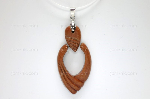 26X55mm Wood Dangling Designer Bead Pendant [z1503]