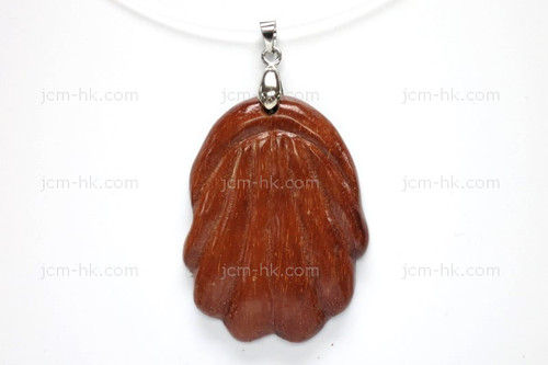 32X45mm Wood Carved Designer Bead Pendant [z1551]