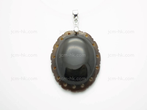 22X28mm Buffalo Horn Carved Designer Bead Pendant [z1903]