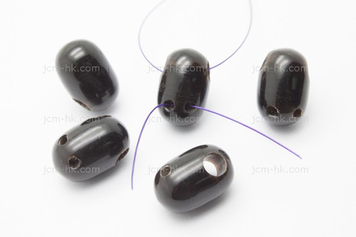 12x18mm Buffalo Horn Capule Beads with Large Holes 5pcs. [z1945]