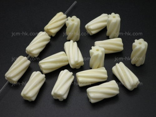 8x14mm Buffalo Bone Tube Rope Beads 27pcs. [z2033]