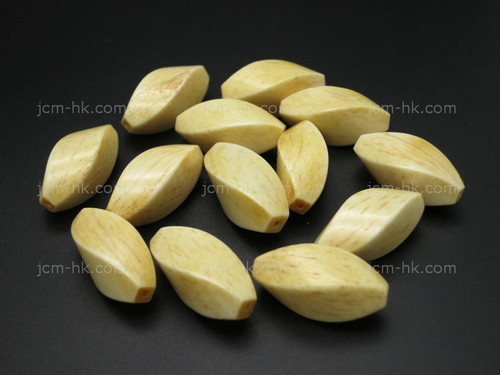 12x25mm Buffalo Bone Twisted Beads Antique Color 10pcs. [z2162]